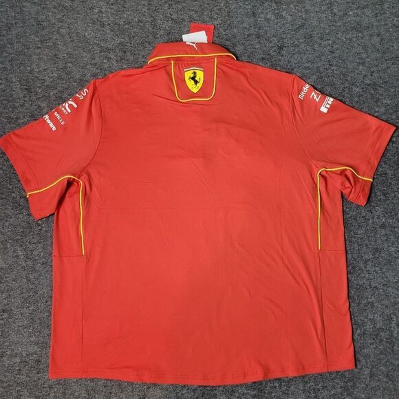 Ferrari F1 2024 Puma Pro Team Issue Men's Size 3XL Short Sleeve Polo Shirt Rare - Picture 2 of 14